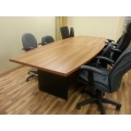 Honey Maple 120 in. Tapered Board Room Table